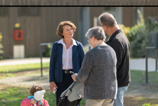 Pascale Loiseleur avec les Senlisiens